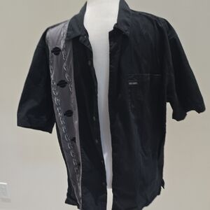 Harley-Davidson Black and Gray Shirt Jacket
